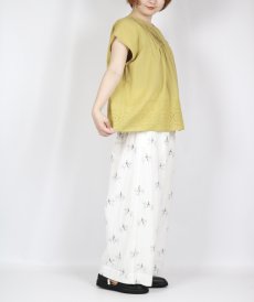 画像5: SOIL 　 80s VOILE PLAIN WITH CUT WORK LACE　CREW -NECK FRENCH /SL SHIRT WITH PINTUCK 3色 (5)