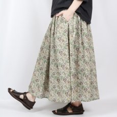 画像3: NARU  80s VOILE PAISLEY FLOWER PRINT GATHERD SKIRT  (3)