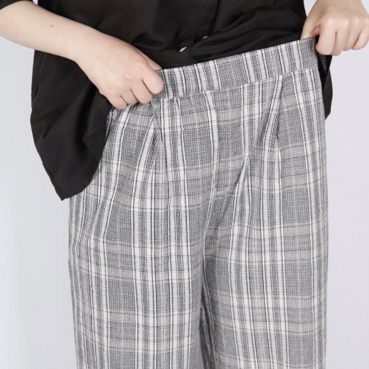 画像12: 20%OFF SALE!  tukuroi  コットンリネンワイドストレートパンツ 2色 (12)