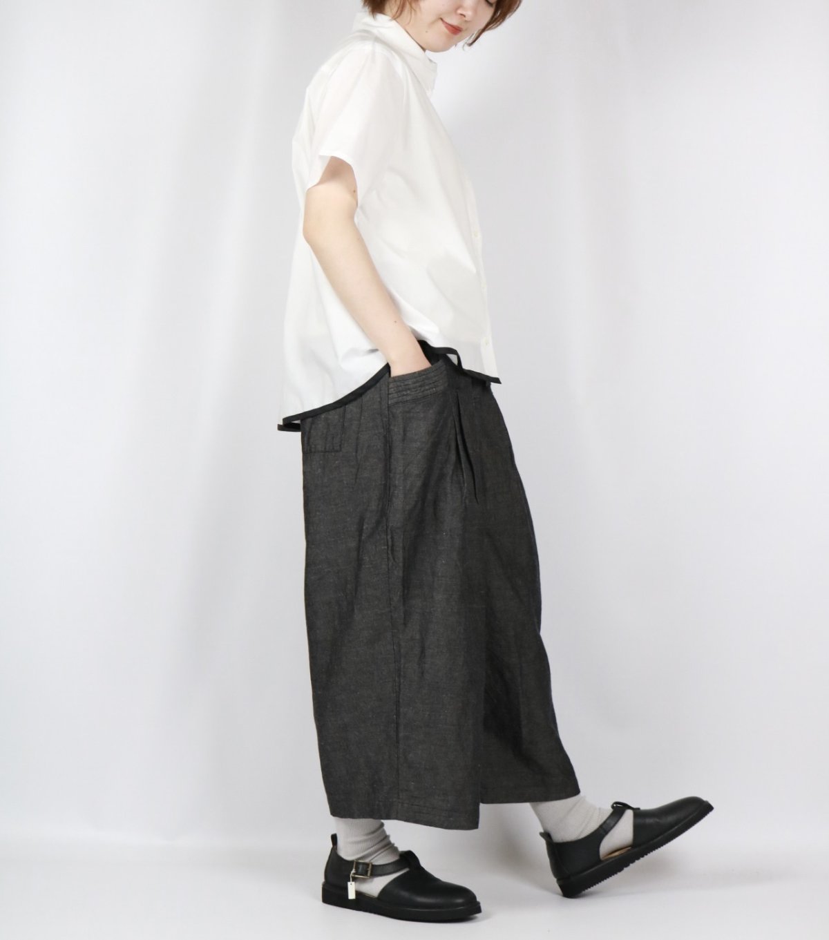 画像18: DIARIES　バイカラーヘムラインシャツ　2色 (18)