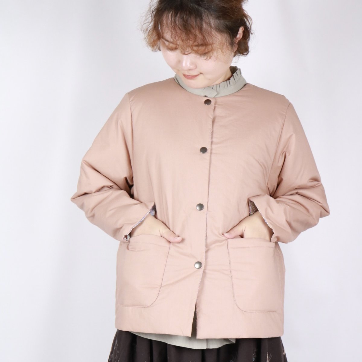 画像30: Vent d'ouest LIBERTY×タイプライター ボンディングリバーシブルジャケット 2色 (30)