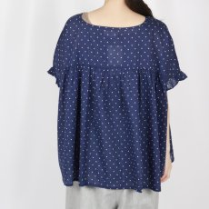 画像4: SOIL   80s COTTON VOILE DOT PRINT GATHERED SMOCK (4)
