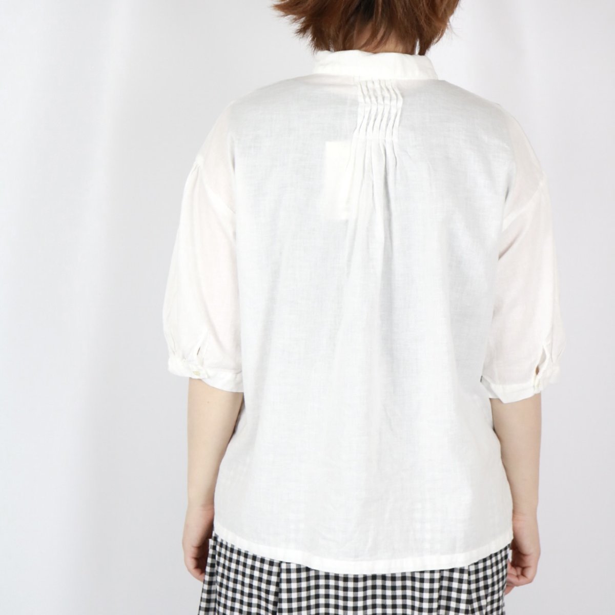 画像17: 20%OFF SALE!  tukuroi 製品染め 綿麻平織 6分袖シャツ 3色 (17)