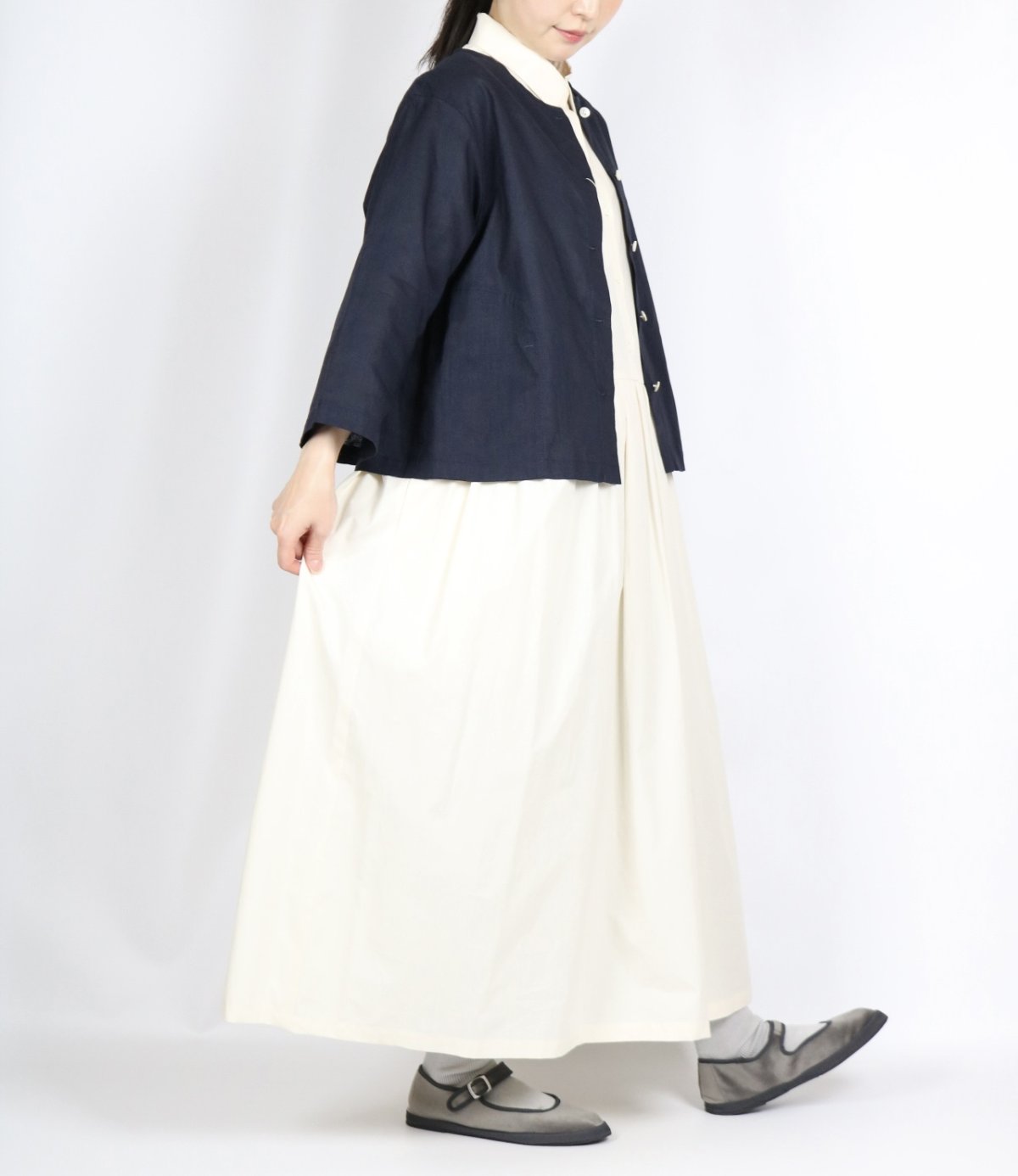 画像30: Vent d'ouest 綿麻７分袖ブラウス　3色 (30)