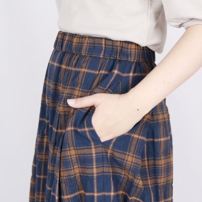 画像1: Vent d'ouest ワッシャーチェックスカート　2色
