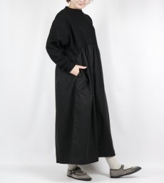 画像14: nachukara 　ウール混ニットコンビギャザーワンピース　2色 (14)