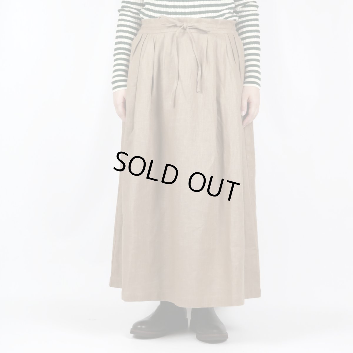 画像18: tukuroi リネンコットンツイル タックスカート　2色 (18)