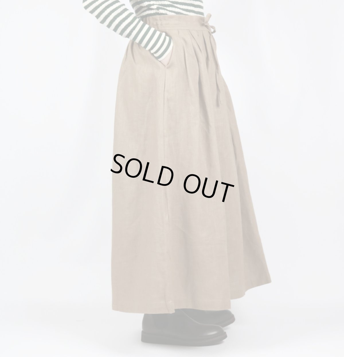 画像19: tukuroi リネンコットンツイル タックスカート　2色 (19)