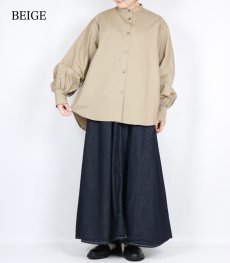 画像13: DIARIES GATHER SLEEVE SHIRT 4色 (13)