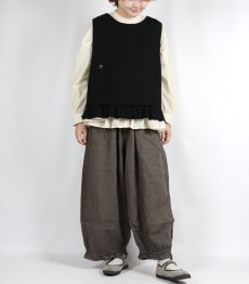 画像25: tumugu: ソリトリネン(1)　フリルワイドパンツ 4色 (25)