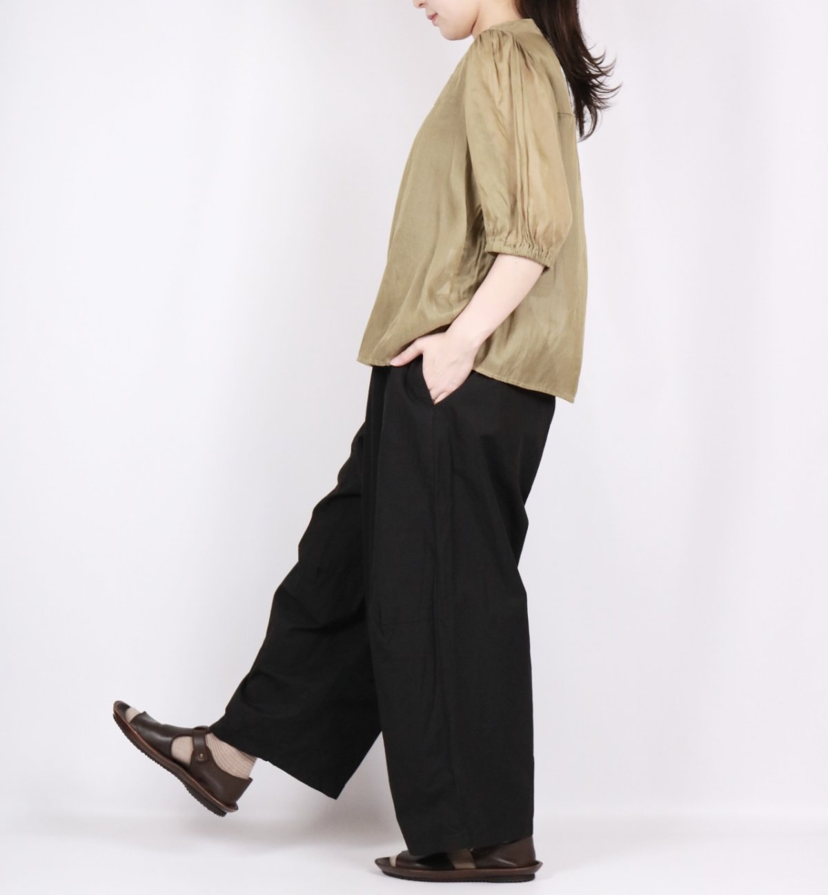 画像15: LABORATORY コットンリネンユーティリティラボパンツ　2色 (15)