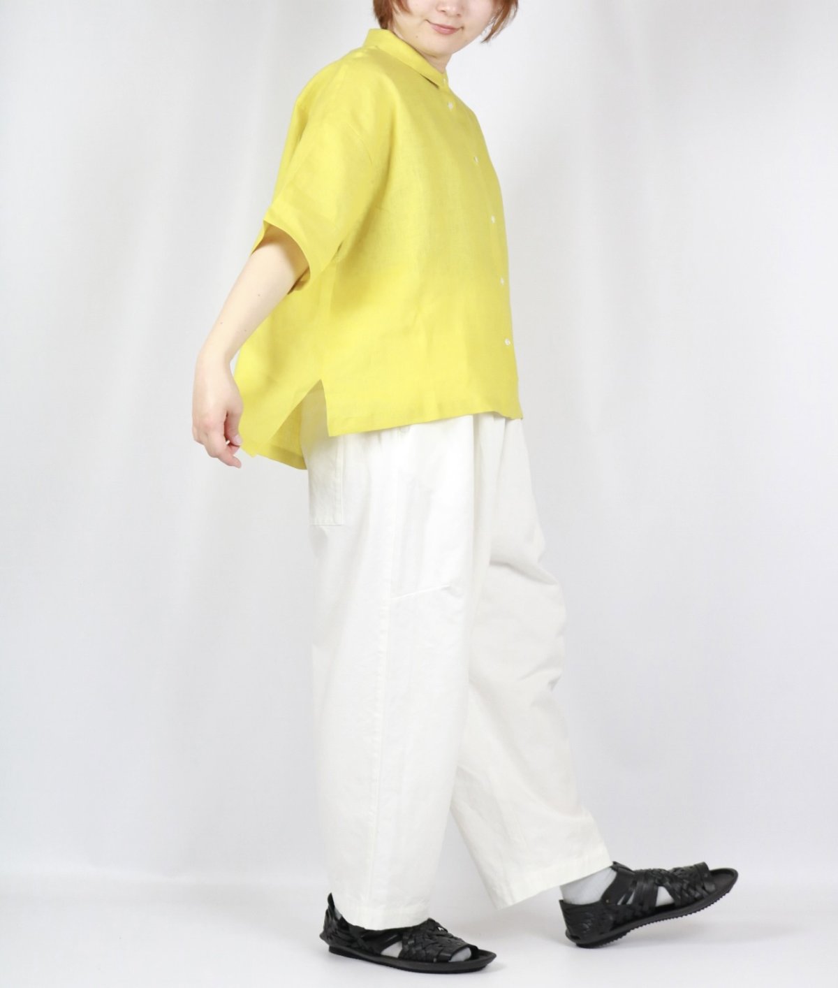 画像21: nachukara リネンポプリンシャツカラーブラウス 3色 (21)