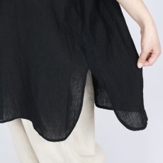 画像19:  SOIL 60s LINEN PLAIN BANDED COLLAR 3/4SL TUNIC 2色 (19)