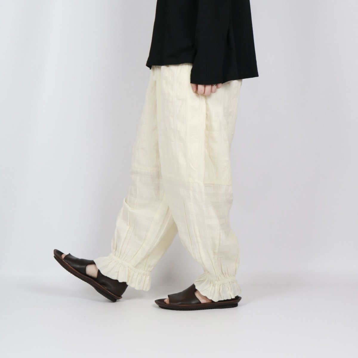 画像14: tumugu;  シアサッカーストライプパンツ 3色 (14)