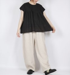画像11: SOIL 　 80s VOILE PLAIN WITH CUT WORK LACE　CREW -NECK FRENCH /SL SHIRT WITH PINTUCK 3色 (11)