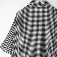 画像20: maison de soil HANDWOVEN COTTON/SILK GINGHAM CHECK REGULAR COLLAR DRESS WITH RAJASTHAN TUCK GATHERER 2色 (20)