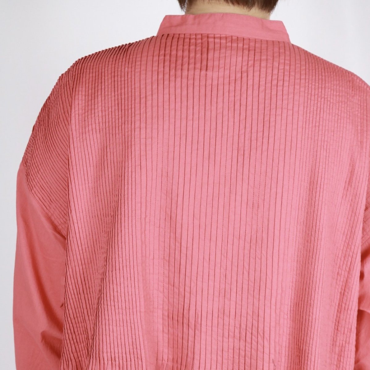 画像7: maison de soil 60s ORGANIC CAMBRIC PLAIN BANDED COLLAR DRESS WITH MINI PINTUCK 2色 (7)