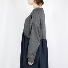 画像5: nachukara 　ウール混ニットコンビギャザーワンピース　2色 (5)