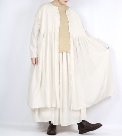 画像3: maison de soil 80s ORGANIC COTTON SMALL CHECK&VOILE PLAIN(OVER DYE) RAJASTAN TUCK GATHERED SKIRT