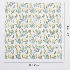 画像8: shesay  ミモザハンドブロックプリントのハンカチ　2色 (8)