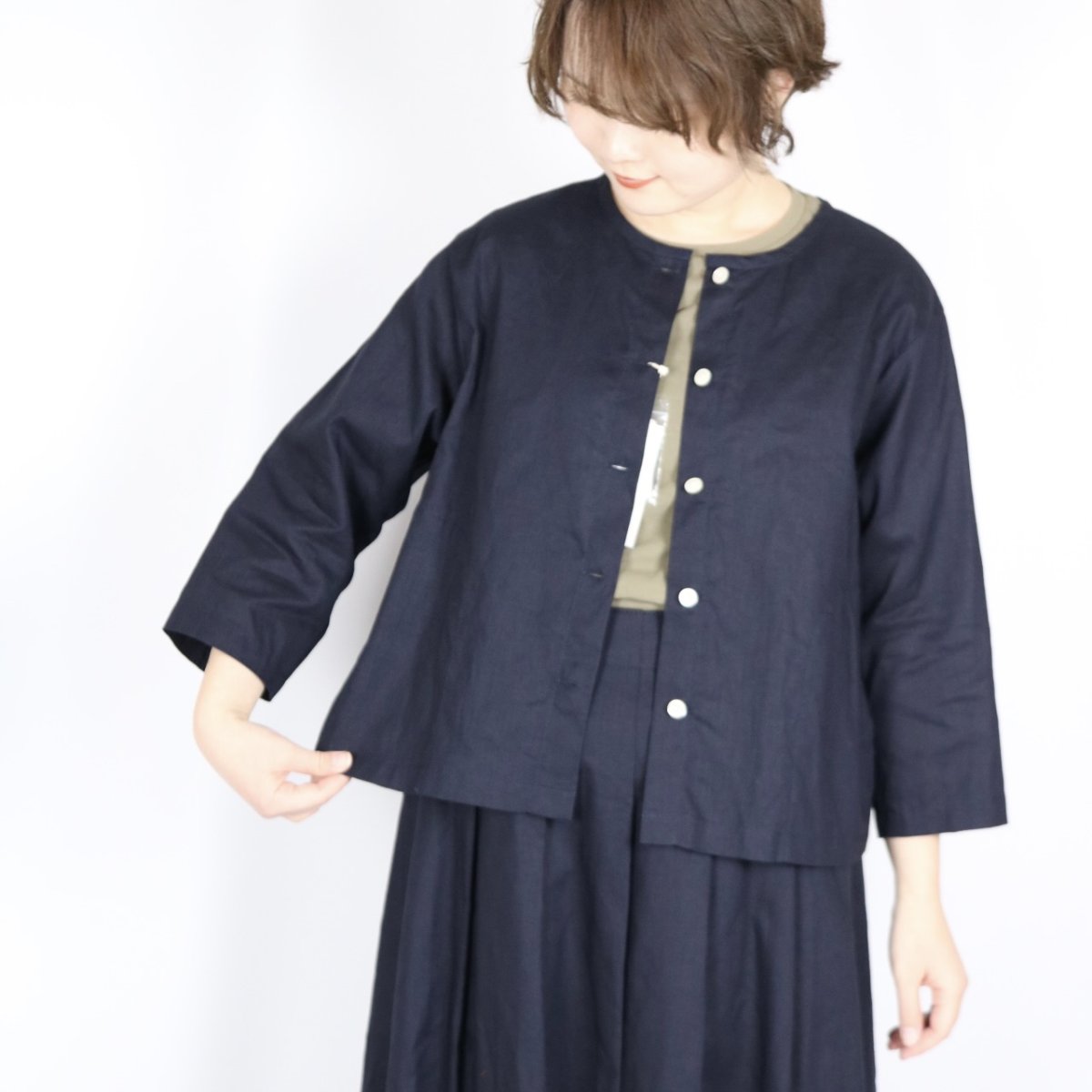 画像27: Vent d'ouest 綿麻７分袖ブラウス　3色 (27)