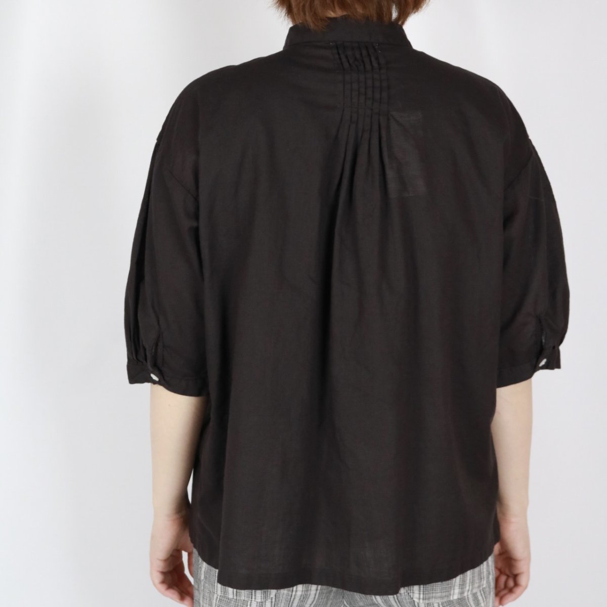画像25: 20%OFF SALE!  tukuroi 製品染め 綿麻平織 6分袖シャツ 3色 (25)