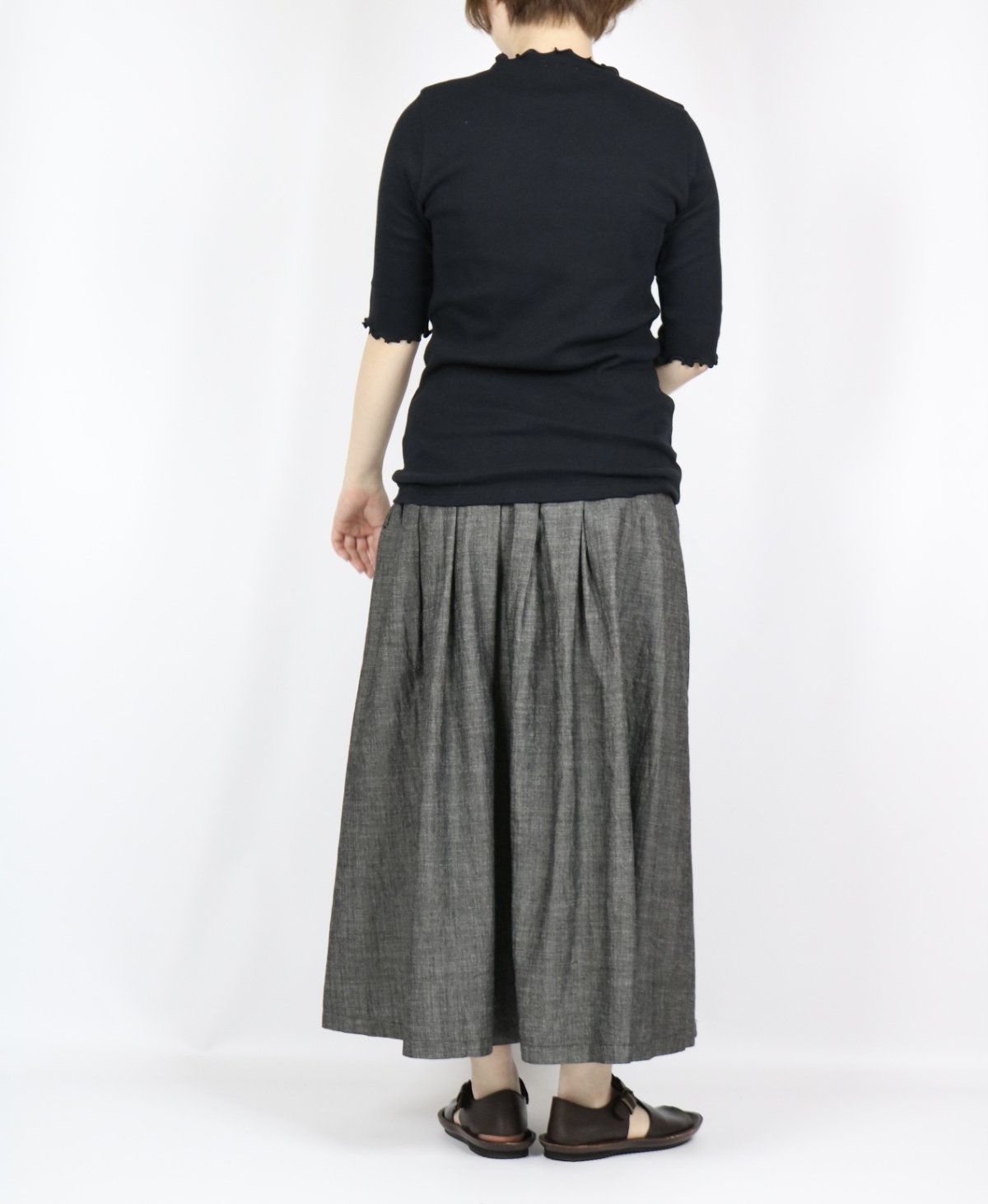 画像20: LUEUF テレコ５分丈プルオーバー 2色 (20)