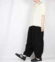 画像5: NARU  スノーコットン ラインポロ衿ニット (5)
