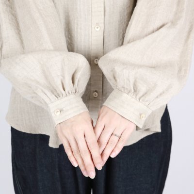 画像3: MAGALI 　ストライプリネン・アンティークカラー・ブラウス　2色