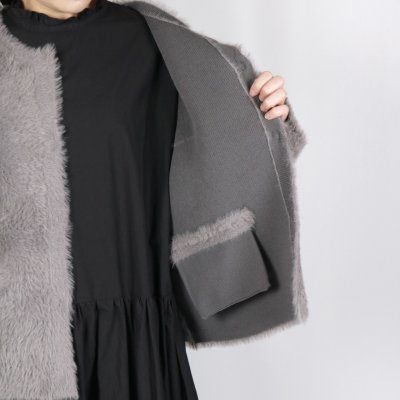 画像2: sosotto フェイクファーニットカーデ 2色