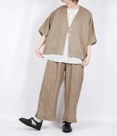 画像12: NARU 80ローンリップルシンプルドット ワイドカラーシャツ 2色 (12)