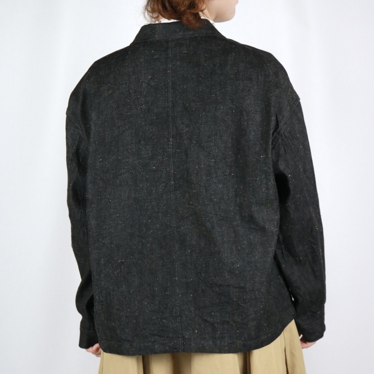 画像14: LABORATORY　ネップデニム フレンチワークジャケット　2色 (14)