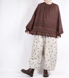 画像11: blue willow コットンドット刺繍コクーンパンツ　2色 (11)