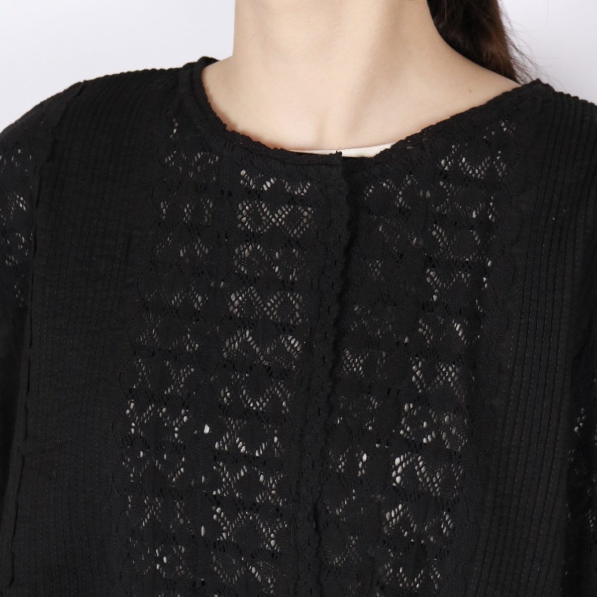 画像34: tumugu: コットンリネン ボイルレースベスト　3色 (34)