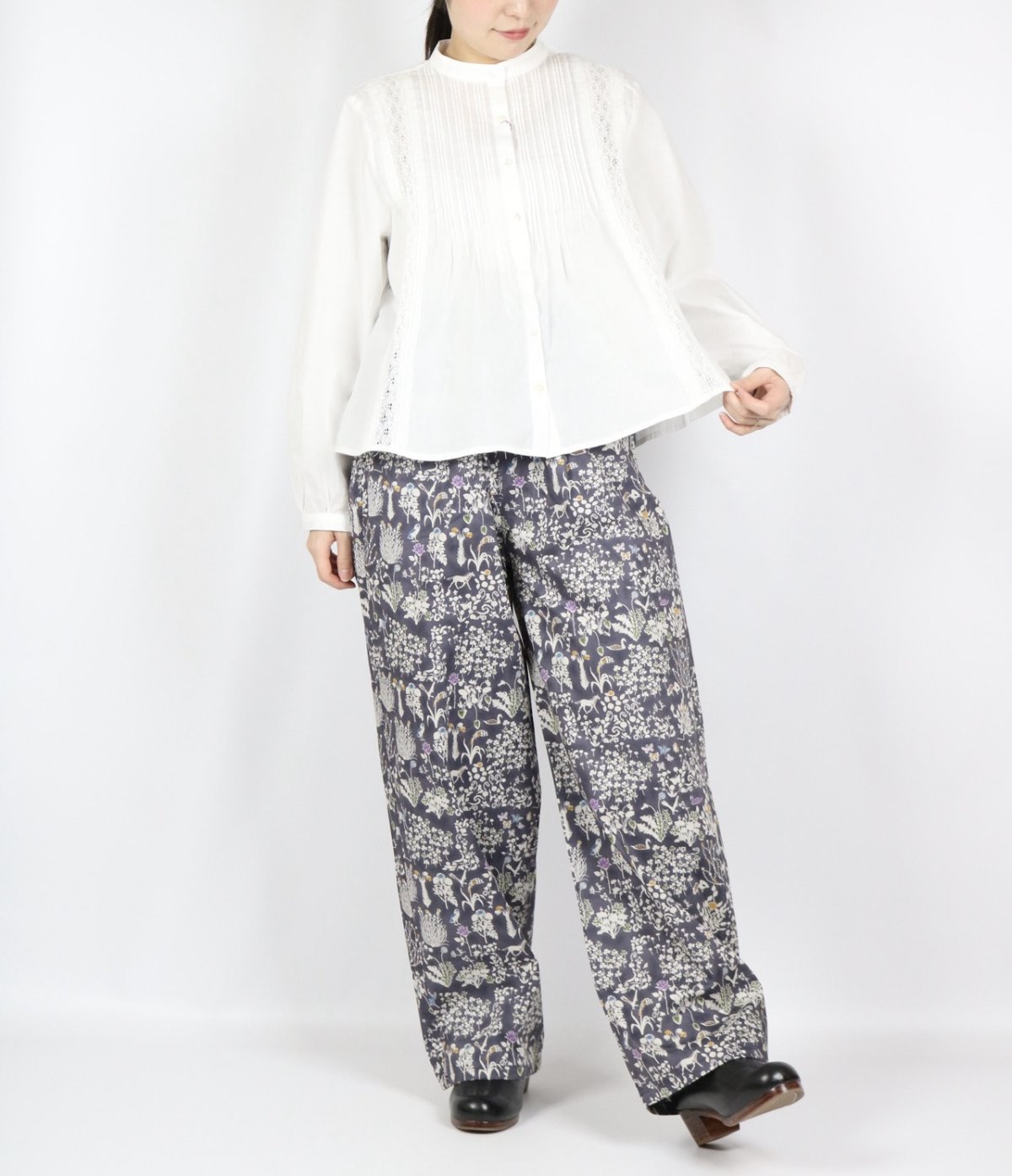 画像17: SOSOTTO LIBERTYPRINTタックギャザーパンツ　2色 (17)