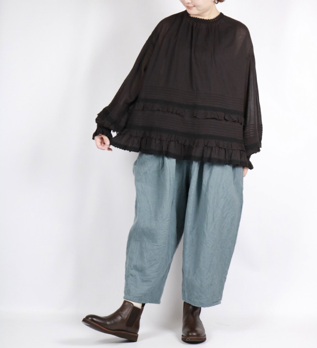 画像38: tumugu: カディコットン2Wayプルオーバー 3色 (38)