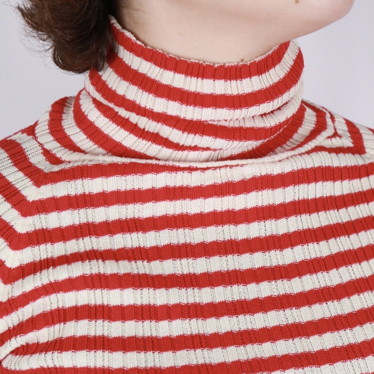 画像10: NARU  ランダムリブボーダータートルネック 6色 (10)