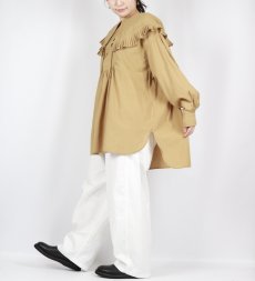 画像6: tumugu: ふわふわコットンフリルフードプルオーバー2色 (6)