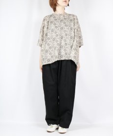 画像5: SOIL  80s VOILE TWO TONE FLOWER PRINT GATHERED SMOCK (5)