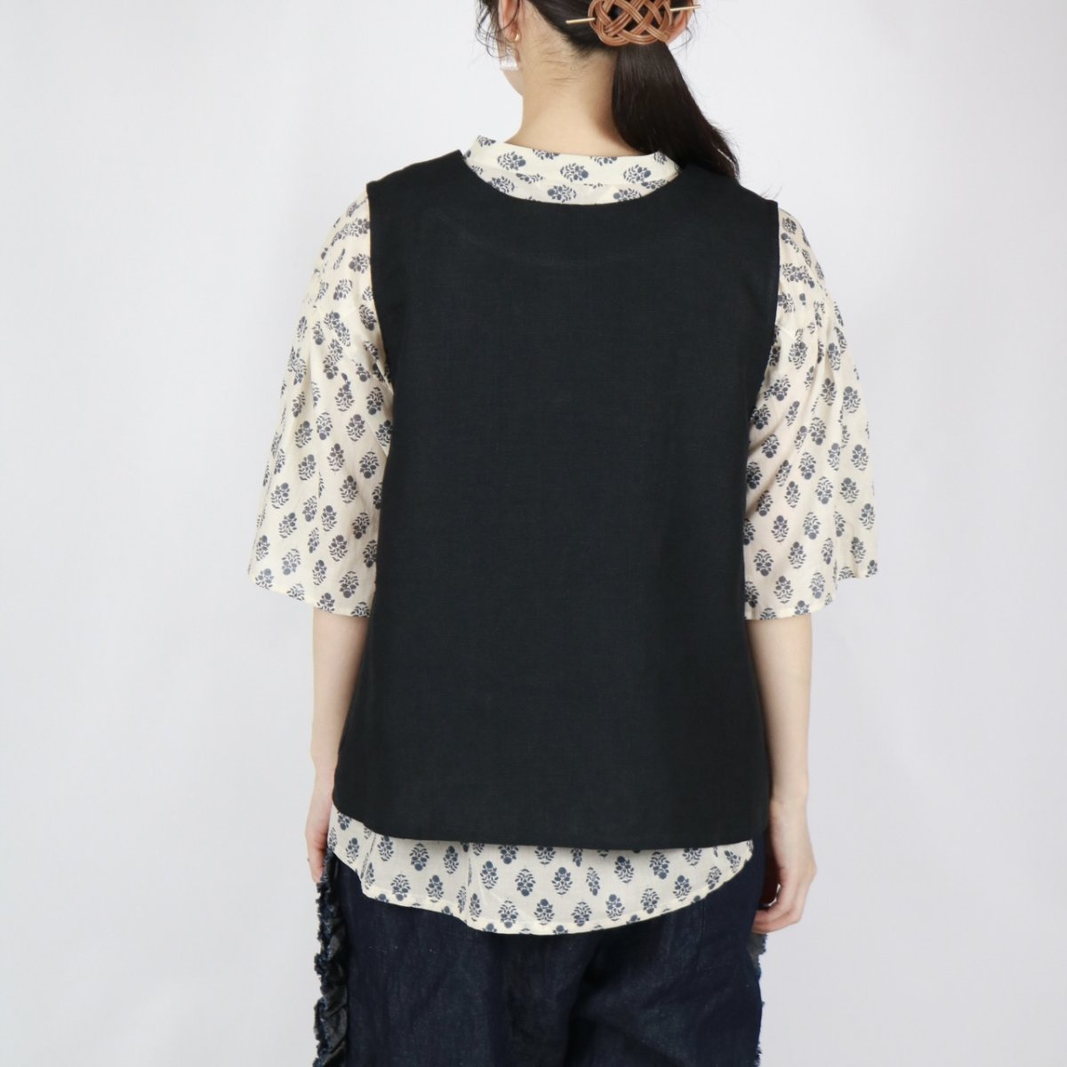 画像16: 20%OFF SALE! nachukara リネンヘンプワッシャー2wayベスト 3色 (16)