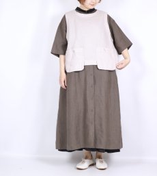 画像16: tumugu: リネンキャンバス 2wayベスト 3色 (16)