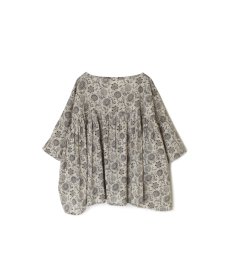 画像15: SOIL  80s VOILE TWO TONE FLOWER PRINT GATHERED SMOCK (15)