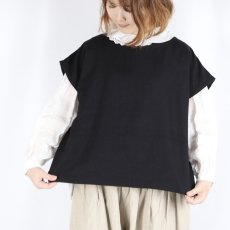 画像1: SOIL COTTON / WOOL TWILL WEAVE PLAIN FRENCH/SL BACK SIDE PLEATS PULLOVER  (1)