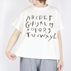 画像21: tumugu:ラフィ天竺 プリントTシャツ(アルファベット) 4色 (21)