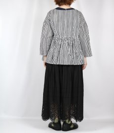 画像15: NARU  60ローンリップルチェック＆ストライプ ファッスンシャツ 2柄×2色 (15)
