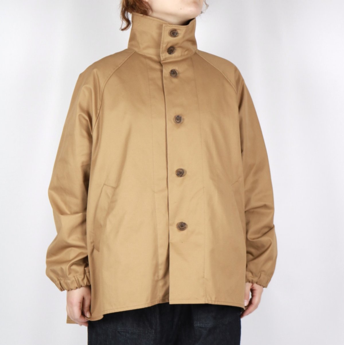 画像6: NARU 40/2コットンギャバ ショートトレンチコート　2色 (6)