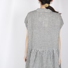 画像7: SOIL 60s LINEN CHECK OPEN COLLAR SHIRT DRESS 2サイズ (7)