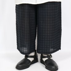 画像9: maison de soil  HANDWOVEN COTTON SILK CHECK EASY PANTS  2色 (9)