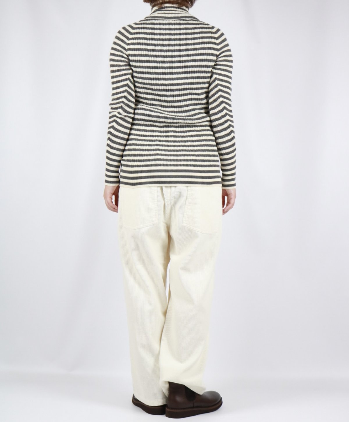 画像39: NARU  ランダムリブボーダータートルネック 6色 (39)