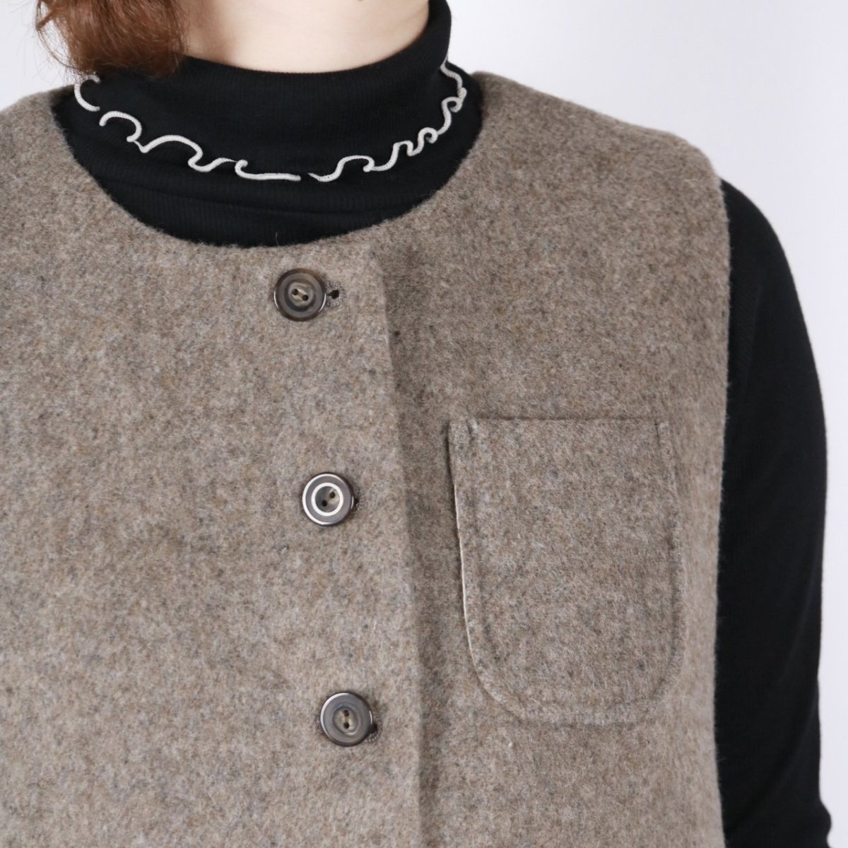 画像36: tumugu: エコウールモッサベスト 3色 (36)